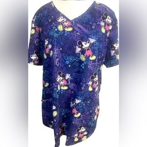 Disney Mickey Mouse Nurse Medical Scrub Women’s L
